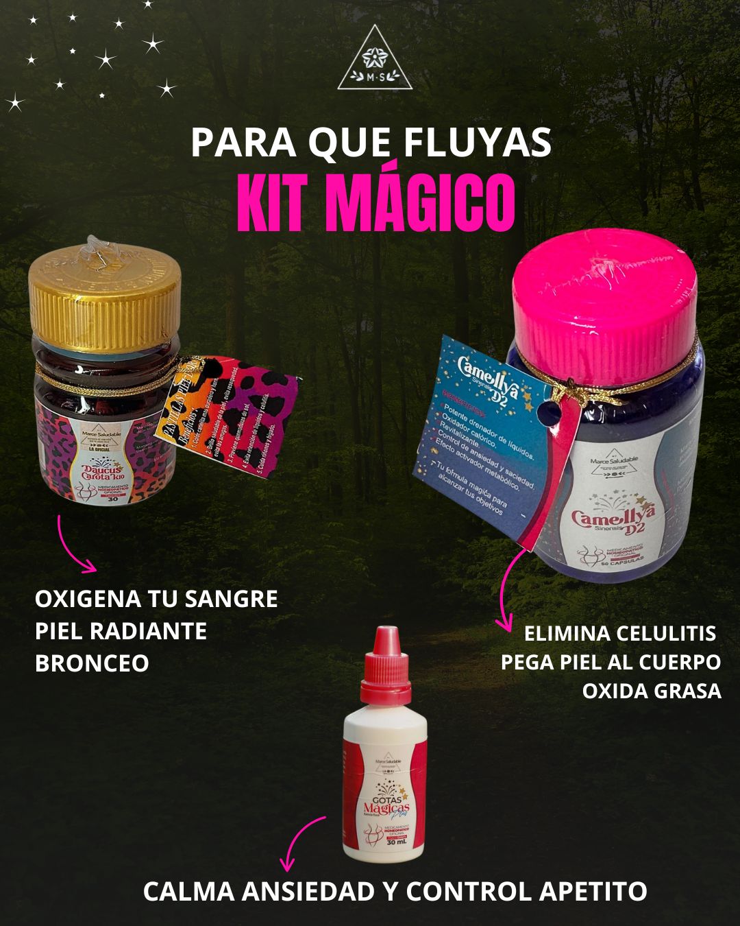 Kit MarceSaludable: Gotas ,Camellya con berberina y Daucota