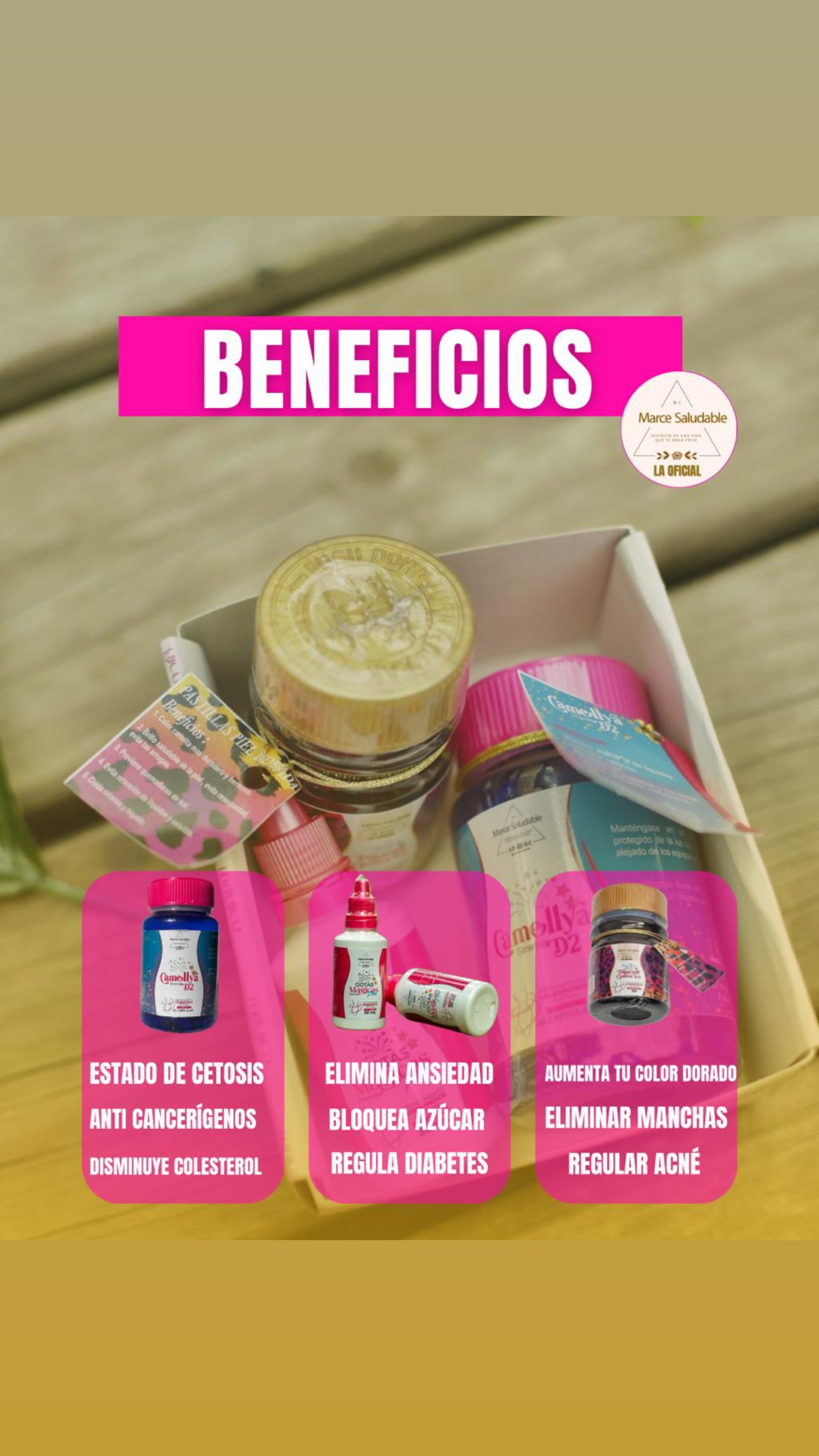 Kit MarceSaludable: Gotas ,Camellya con berberina y Daucota